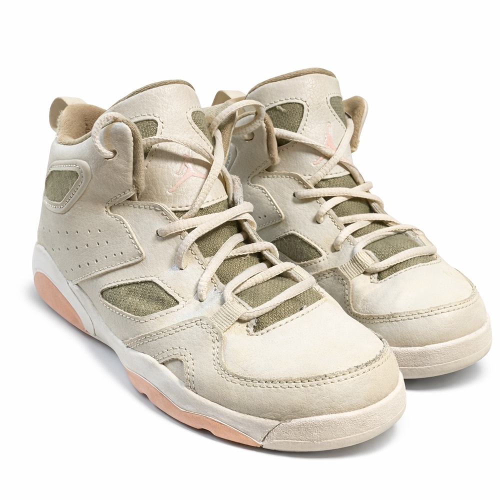 Jordan’s- Flights Light Pink/army Green/ Beige Kids Size 13C